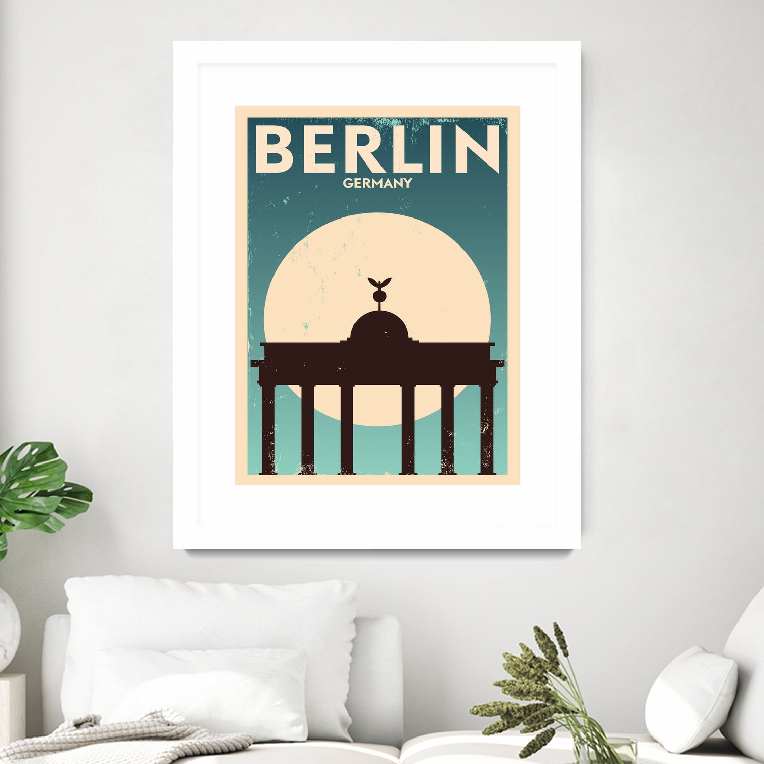 Retro Berlin Poster by Kursat Unsal on GIANT ART - white vector illustration