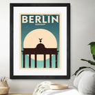 Retro Berlin Poster by Kursat Unsal on GIANT ART - white vector illustration