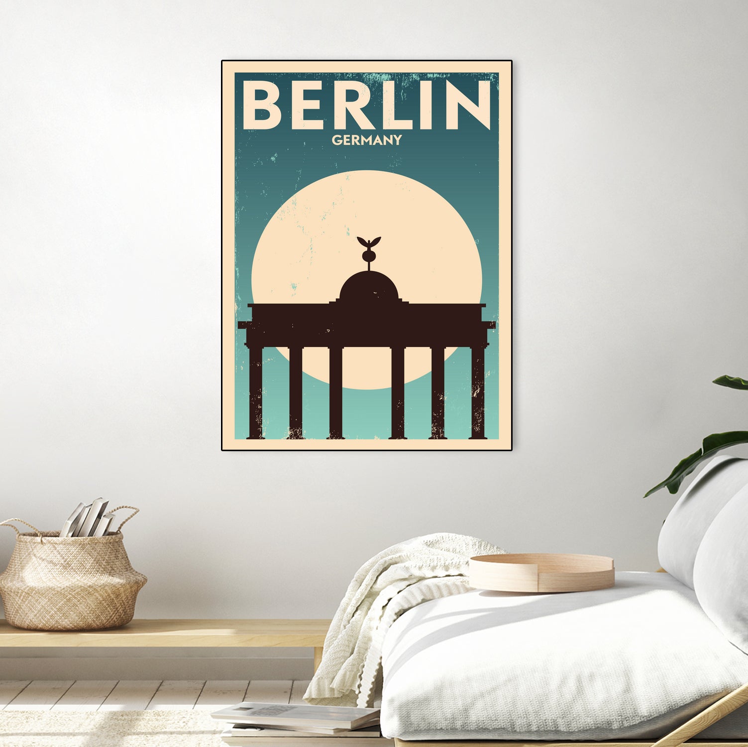 Retro Berlin Poster by Kursat Unsal on GIANT ART - white vector illustration