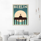 Retro Berlin Poster by Kursat Unsal on GIANT ART - white vector illustration