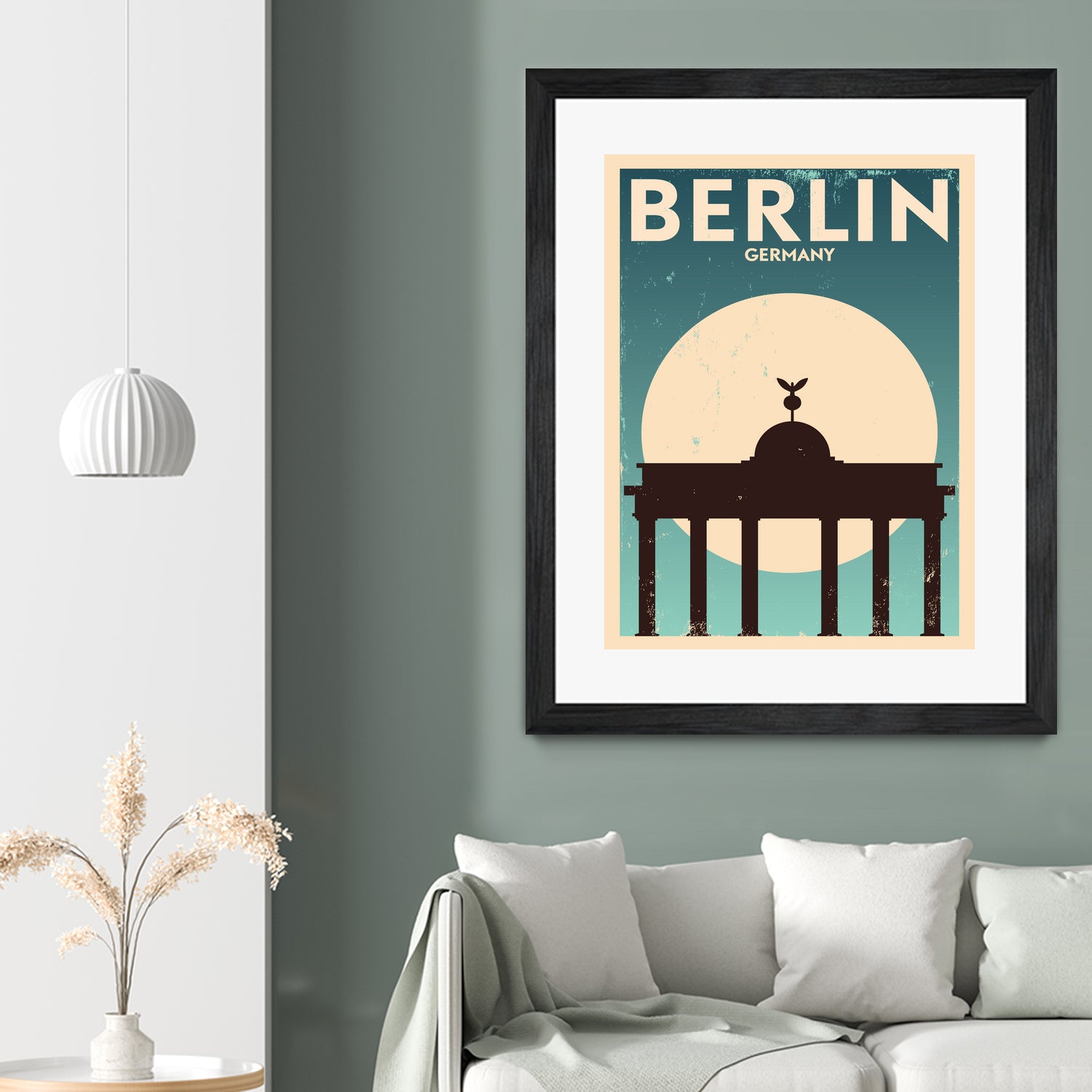 Retro Berlin Poster by Kursat Unsal on GIANT ART - white vector illustration