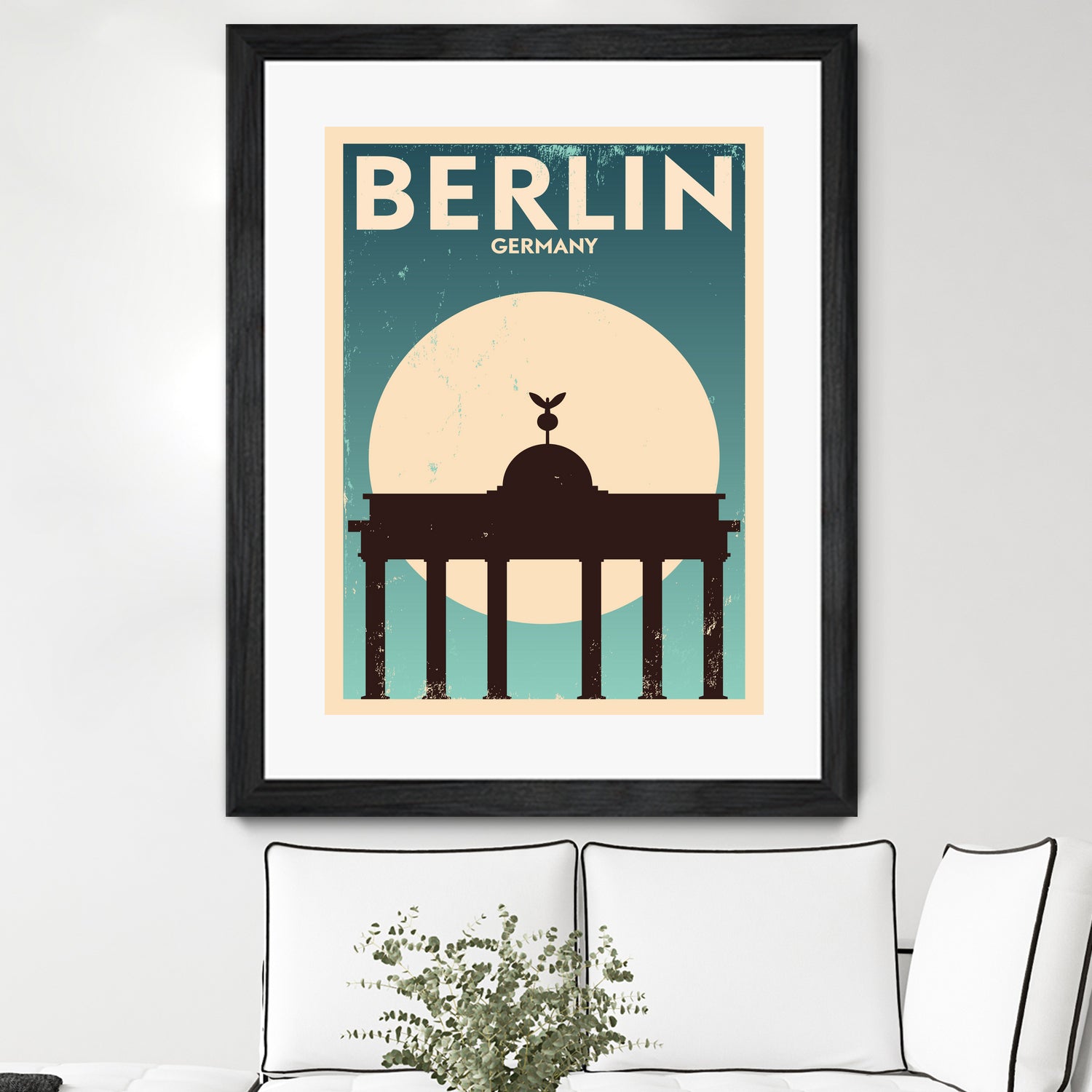 Retro Berlin Poster by Kursat Unsal on GIANT ART - white vector illustration