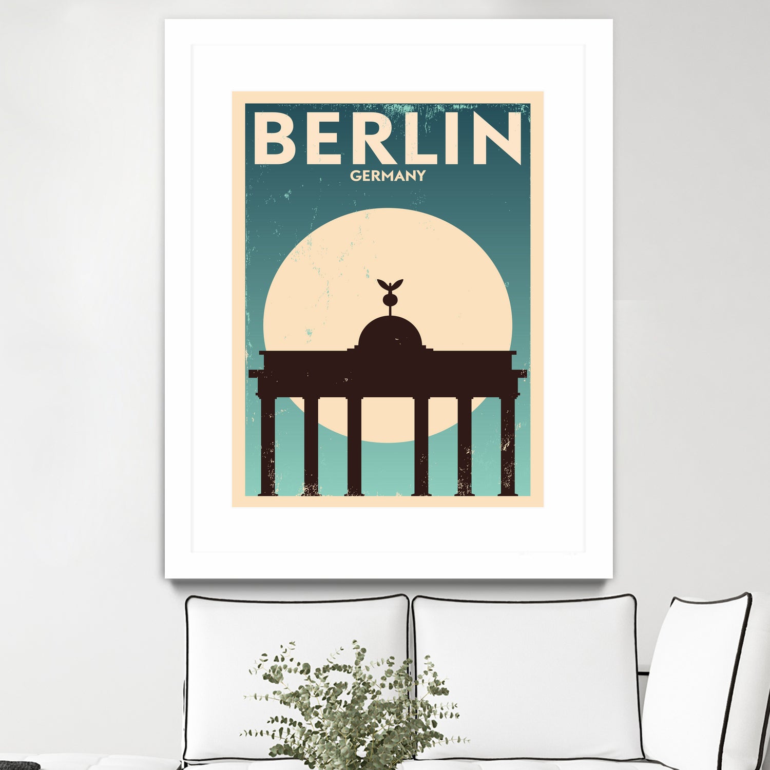 Retro Berlin Poster by Kursat Unsal on GIANT ART - white vector illustration