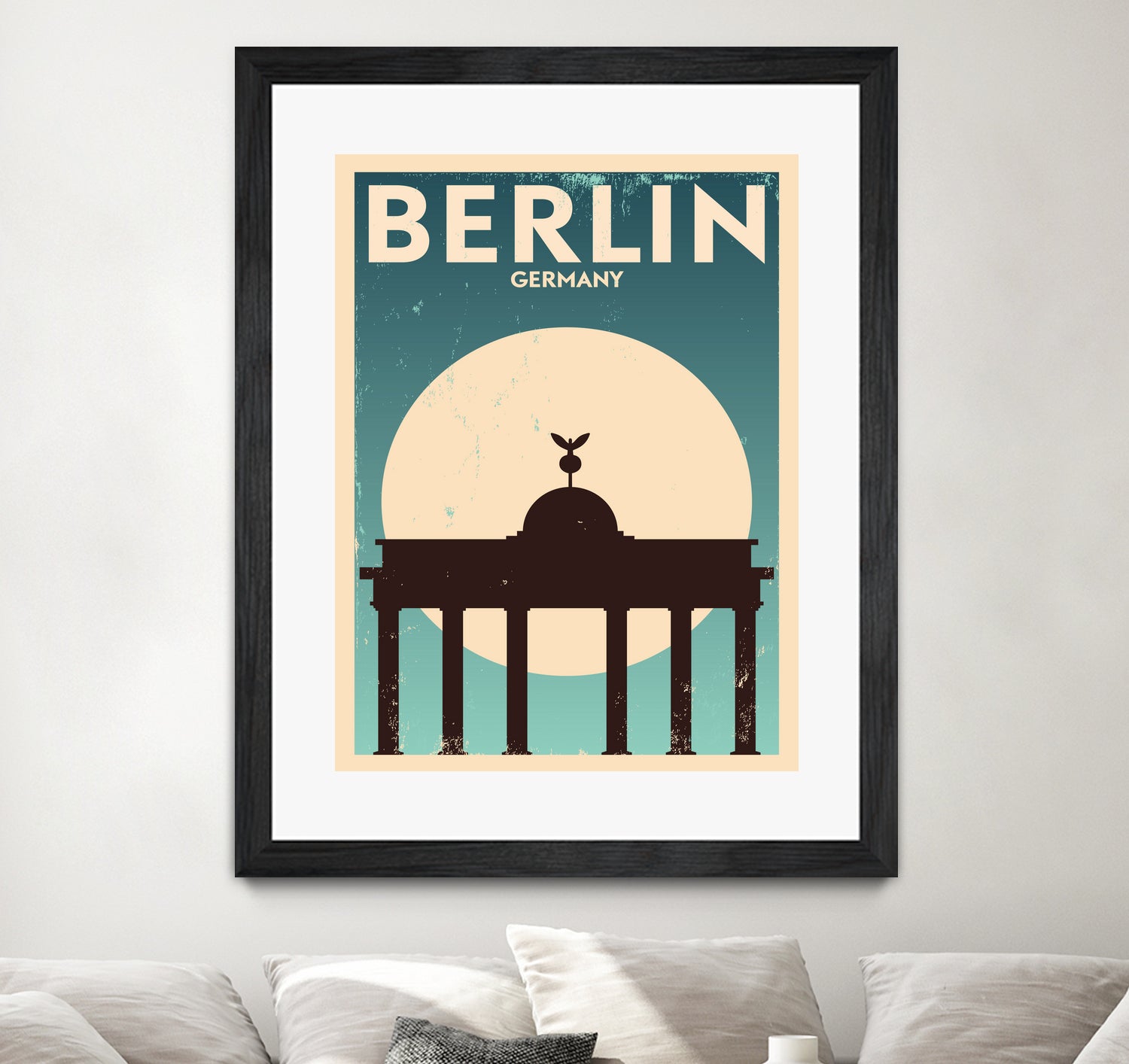 Retro Berlin Poster by Kursat Unsal on GIANT ART - white vector illustration