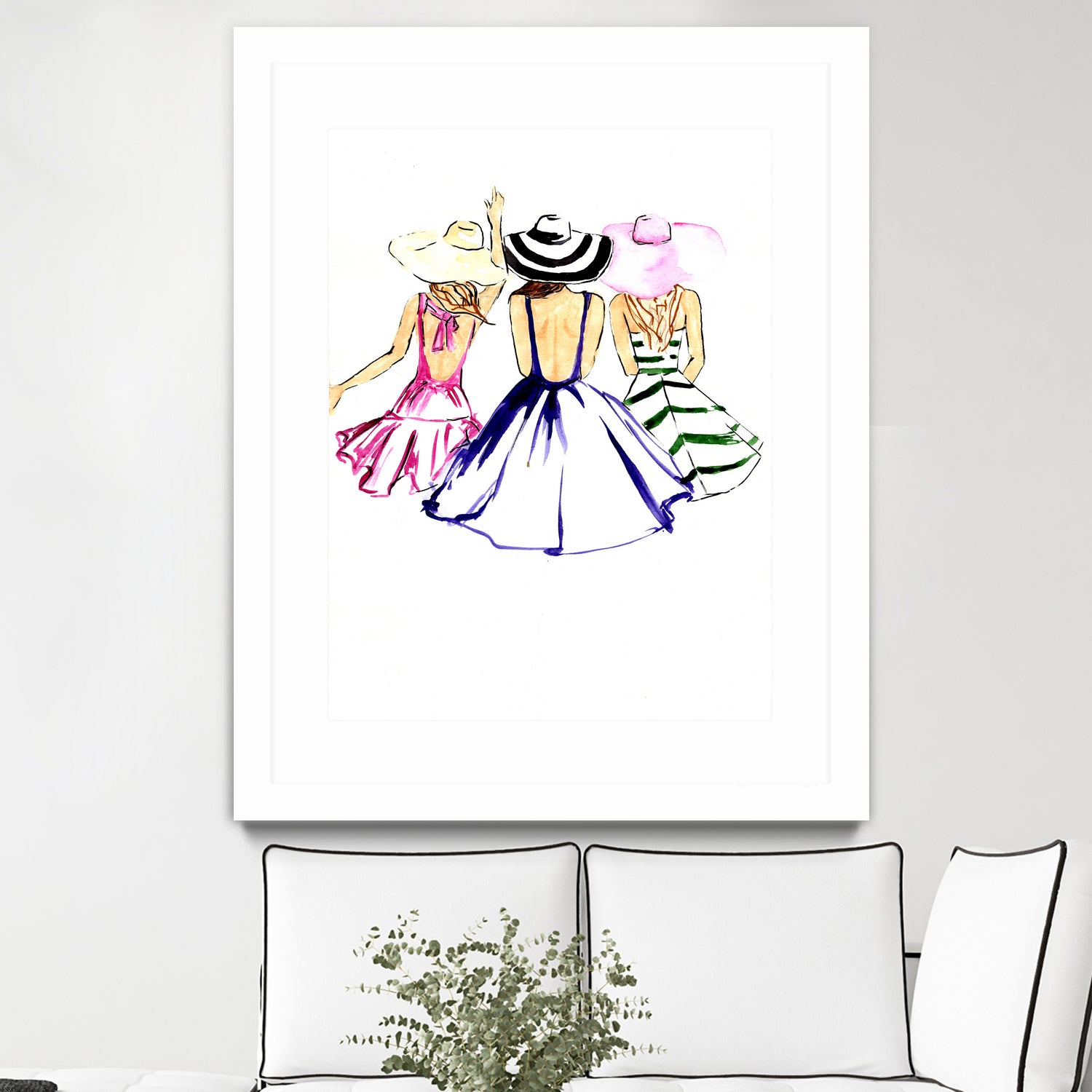 SISTERS by Tatiana Vlasko on GIANT ART - fuchsia digital painting