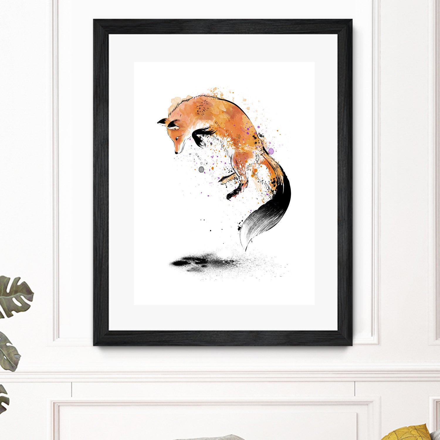 Red Fox jumping into Snow by Antonio Camarena on GIANT ART - white digital painting