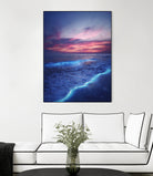 Starry waves by Hussam Eissa on GIANT ART - pink digital painting