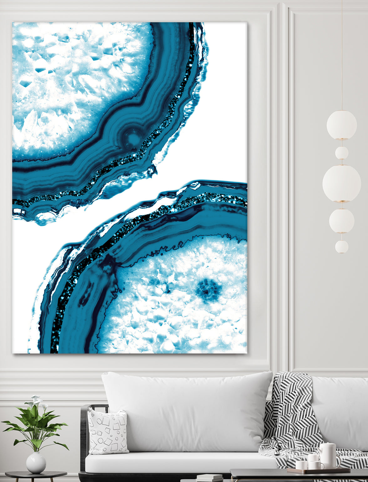 Blue Agate Glitter Glam #1 #gem #decor #art by Anita & Bella Jantz on GIANT ART - blue photo illustration