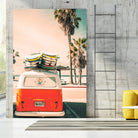 California Surf Mini Van by Jennifer Colomb on GIANT ART - orange photo illustration