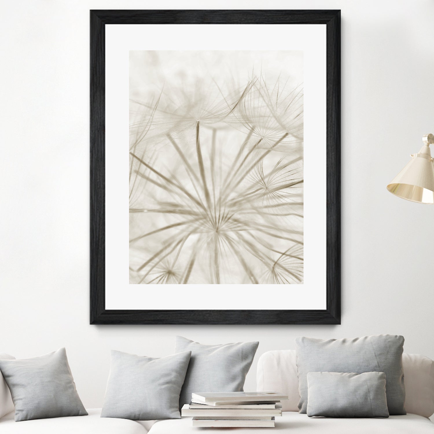 Dandelion Neutral Close-up by IOANNA PAPANIKOLAOU on GIANT ART - brown photo illustration