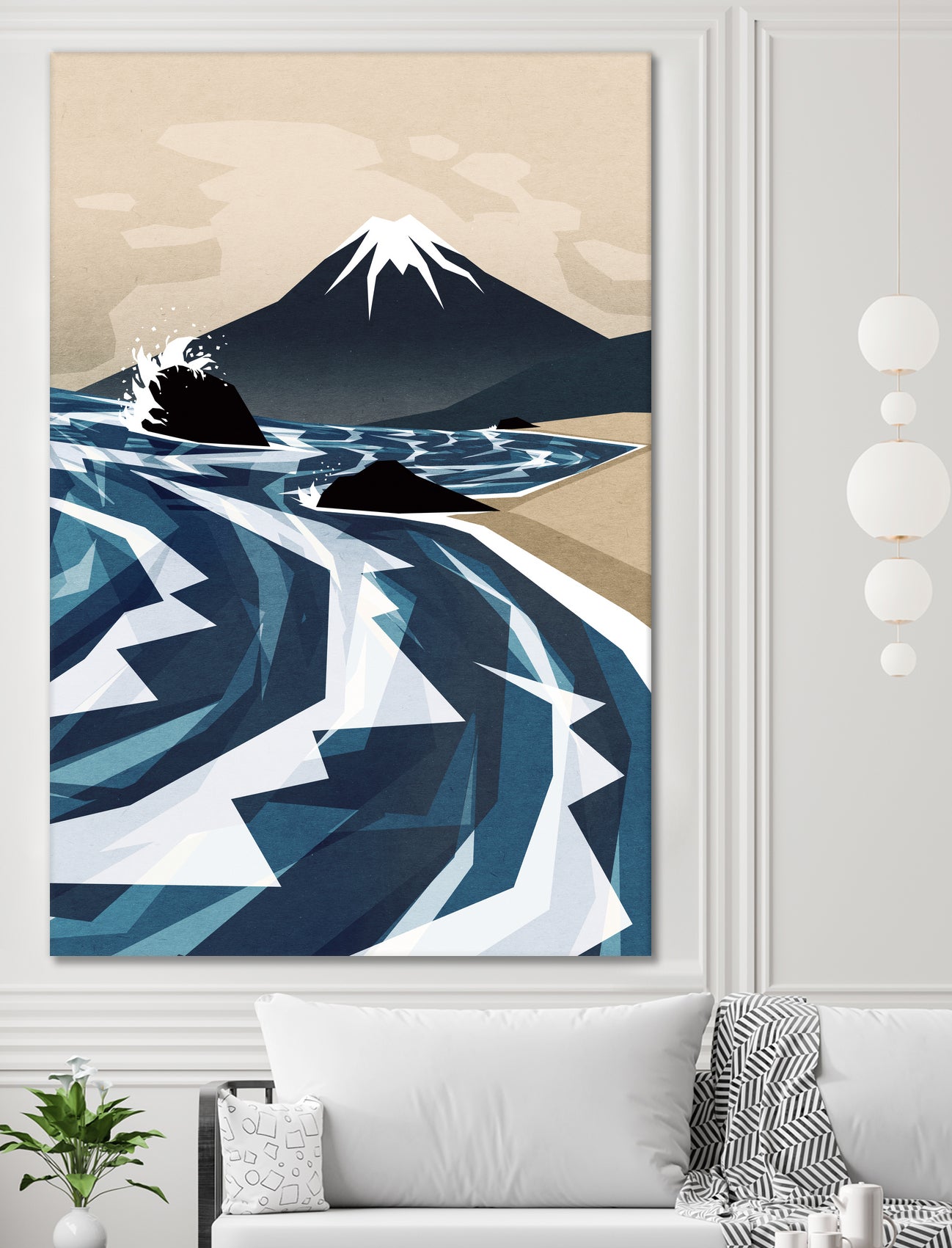 Breaking the waves by Sjoerd Piepenbrink on GIANT ART - blue digital painting