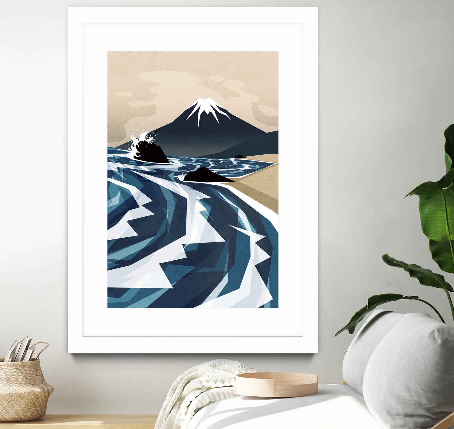 Breaking the waves by Sjoerd Piepenbrink on GIANT ART - blue digital painting