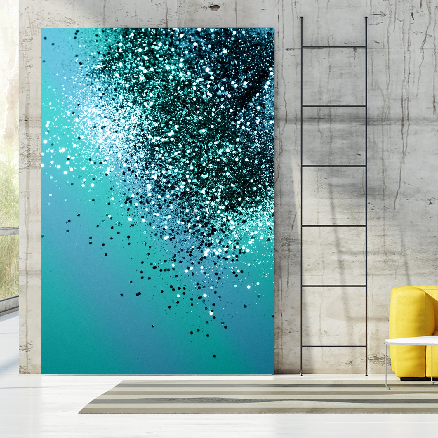 Aqua Blue OCEAN Glitter #1 #shiny #decor #art by Anita & Bella Jantz on GIANT ART - blue photo manipulation