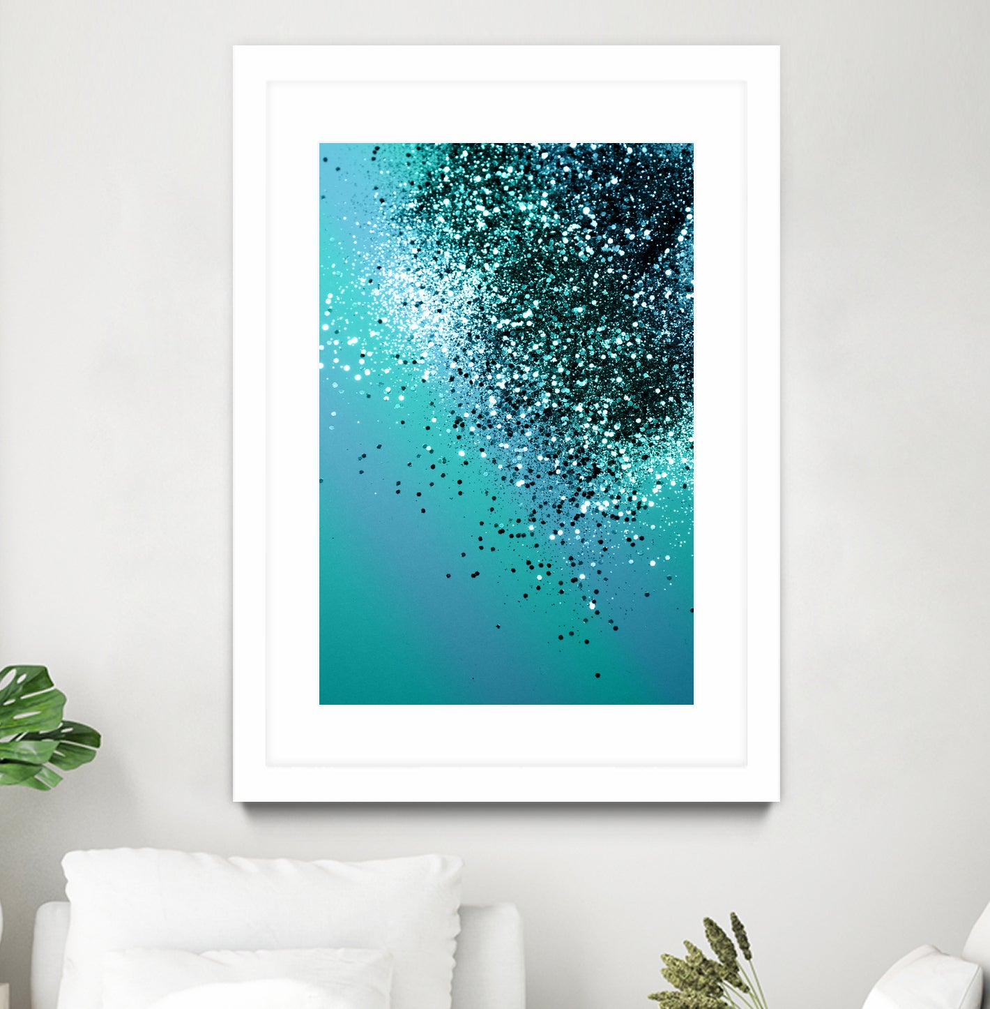 Aqua Blue OCEAN Glitter #1 #shiny #decor #art by Anita & Bella Jantz on GIANT ART - blue photo manipulation