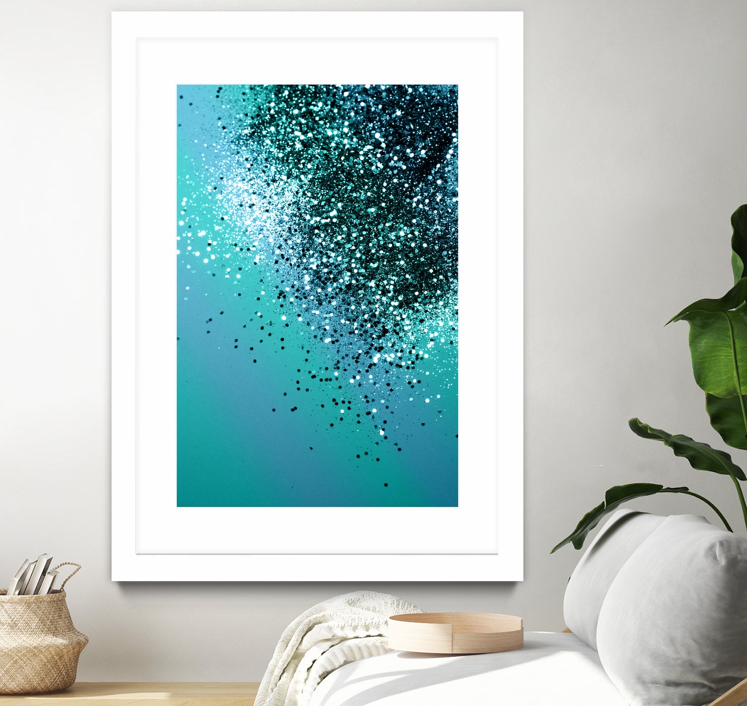 Aqua Blue OCEAN Glitter #1 #shiny #decor #art by Anita & Bella Jantz on GIANT ART - blue photo manipulation