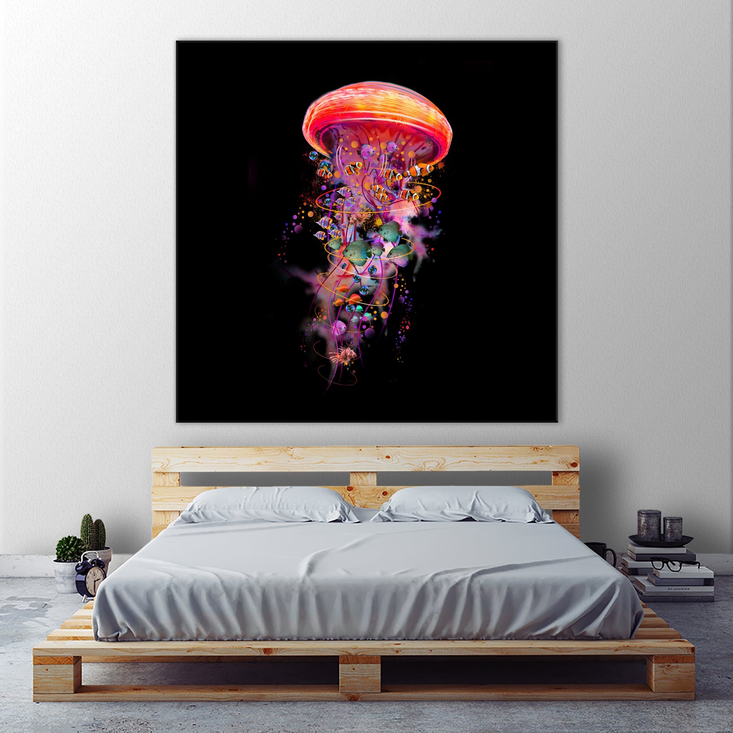 Jellyfish World by David Loblaw on GIANT ART - blue photo illustration