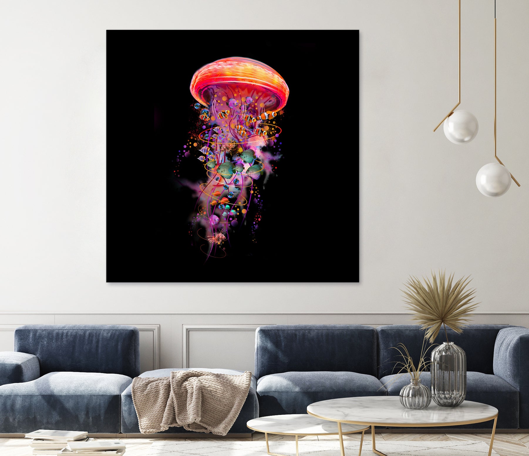 Jellyfish World by David Loblaw on GIANT ART - blue photo illustration