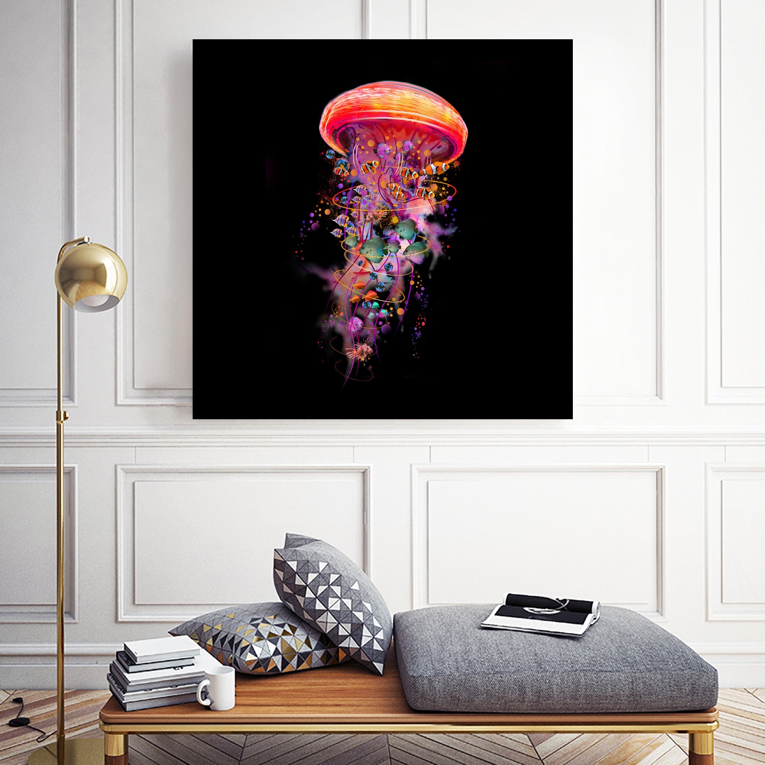 Jellyfish World by David Loblaw on GIANT ART - blue photo illustration