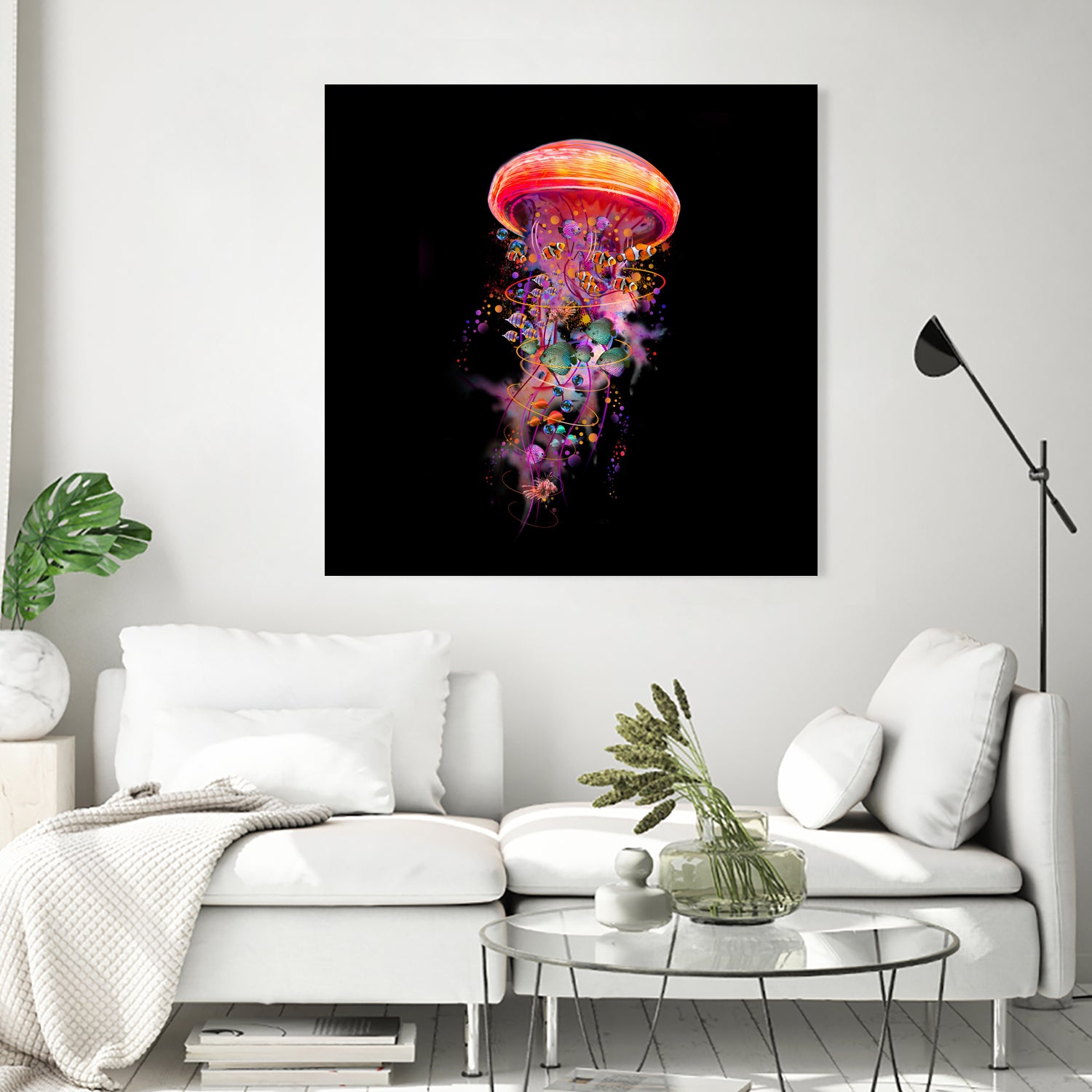 Jellyfish World by David Loblaw on GIANT ART - blue photo illustration