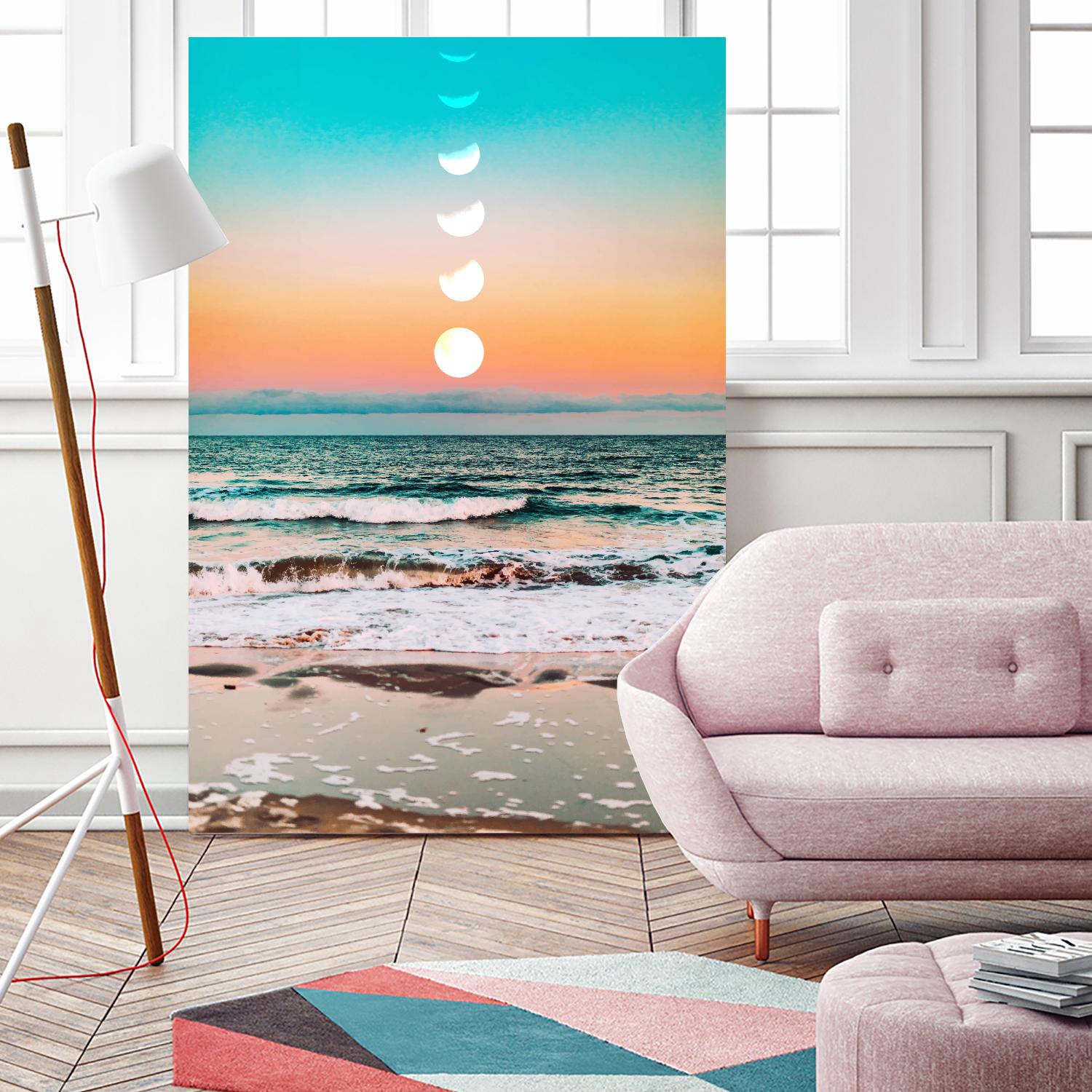 Beach Moon by 83  Oranges on GIANT ART - orange digital beach