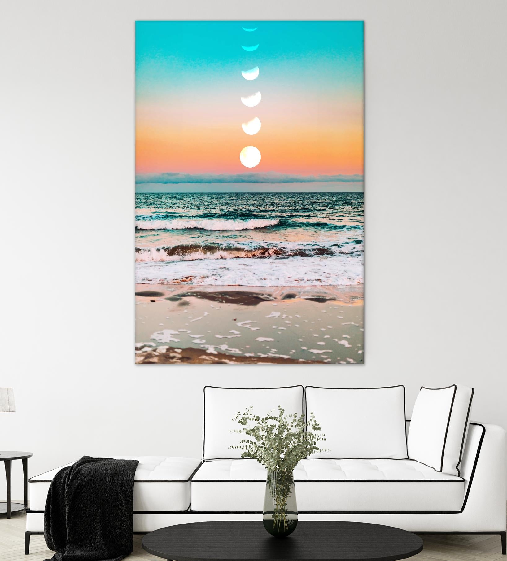 Beach Moon by 83  Oranges on GIANT ART - orange digital beach