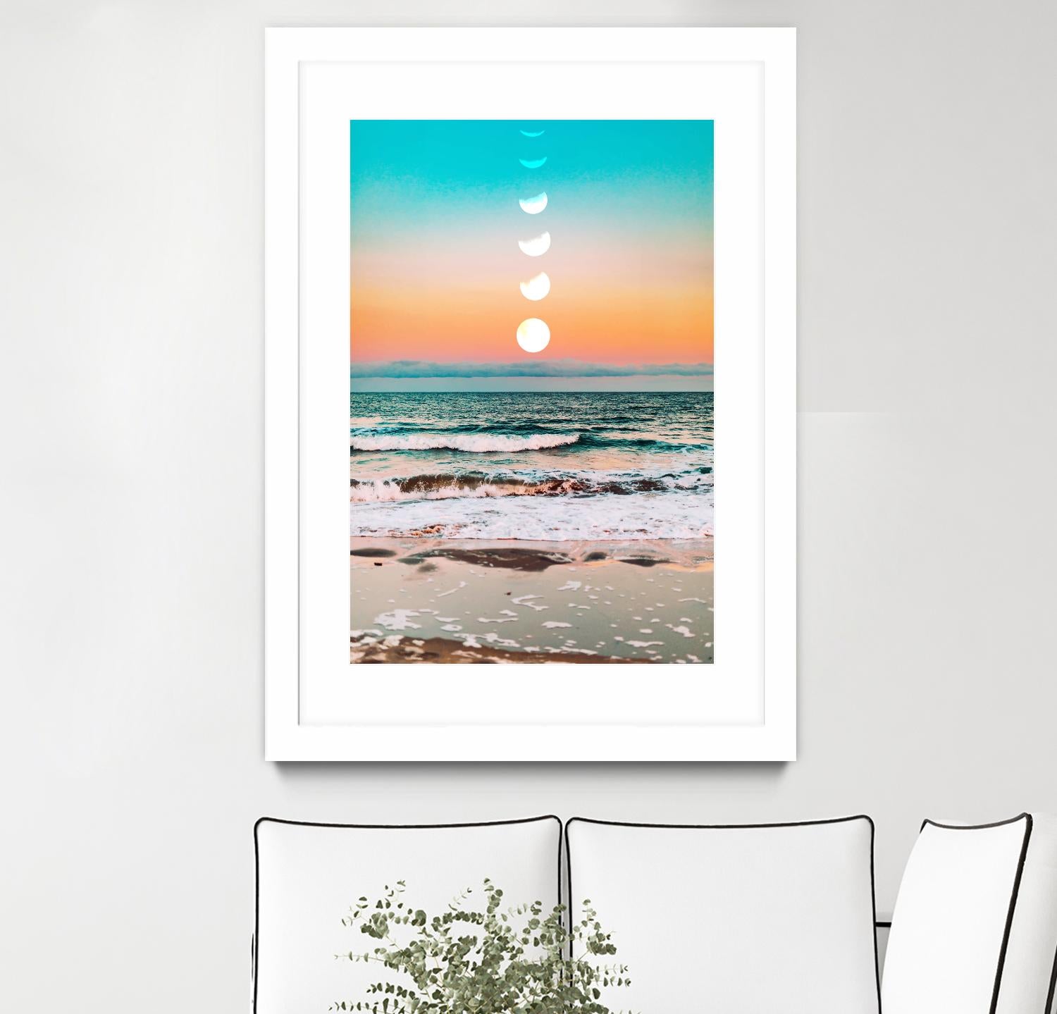 Beach Moon by 83  Oranges on GIANT ART - orange digital beach