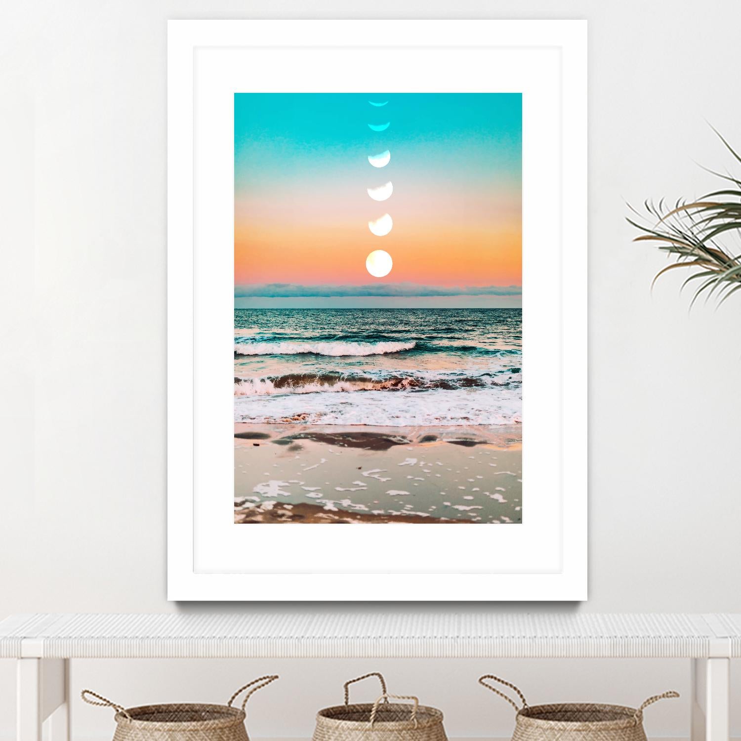 Beach Moon by 83  Oranges on GIANT ART - orange digital beach