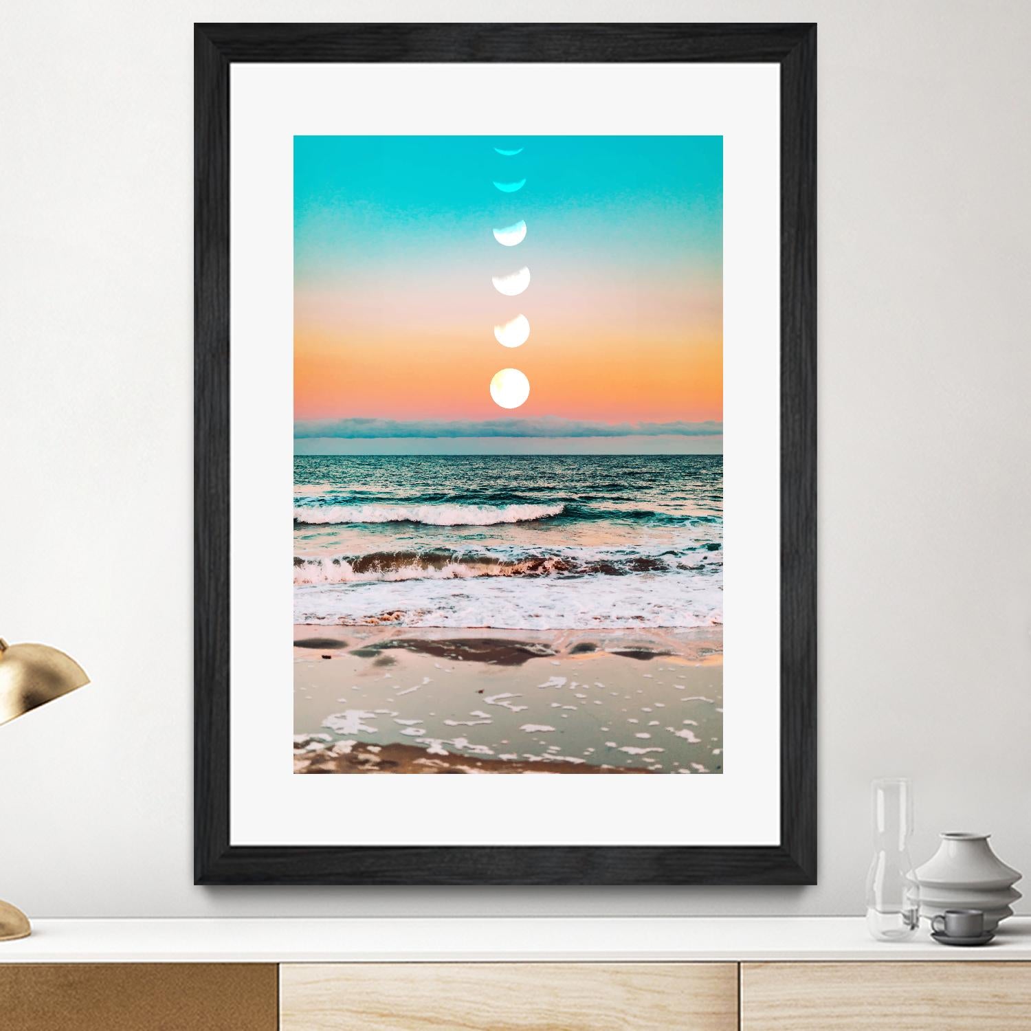 Beach Moon by 83  Oranges on GIANT ART - orange digital beach