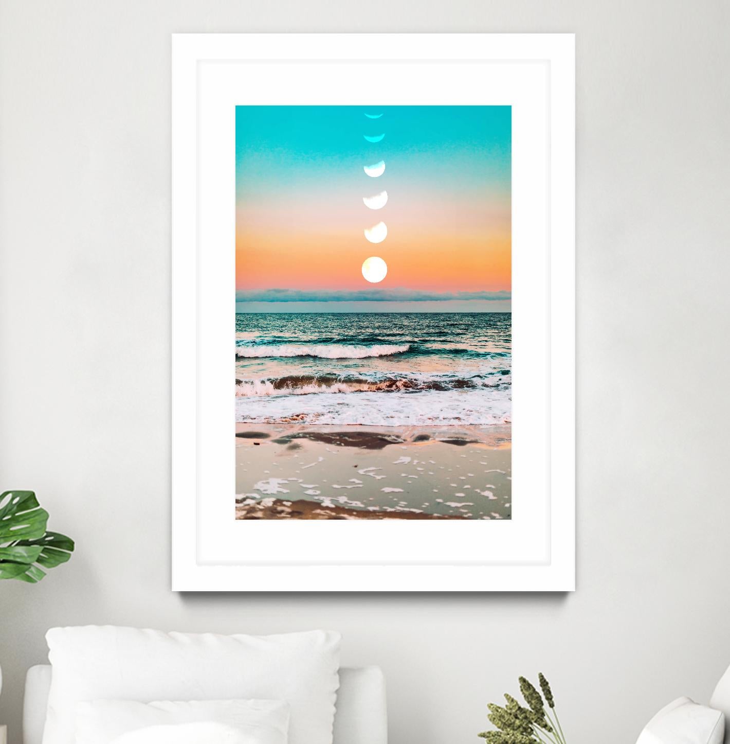 Beach Moon by 83  Oranges on GIANT ART - orange digital beach