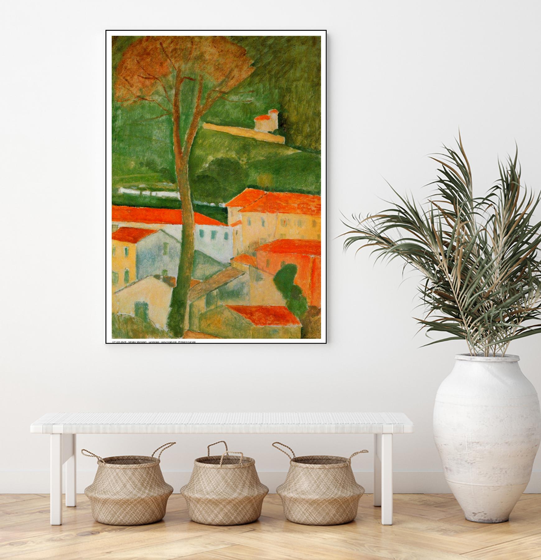 Landscape by Amedeo Modigliani on GIANT ART - green master