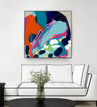 I-Would-Gladly-Listen by Clarie Desjardins on GIANT ART - red abstract framed canvas