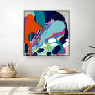 I-Would-Gladly-Listen by Clarie Desjardins on GIANT ART - red abstract framed canvas