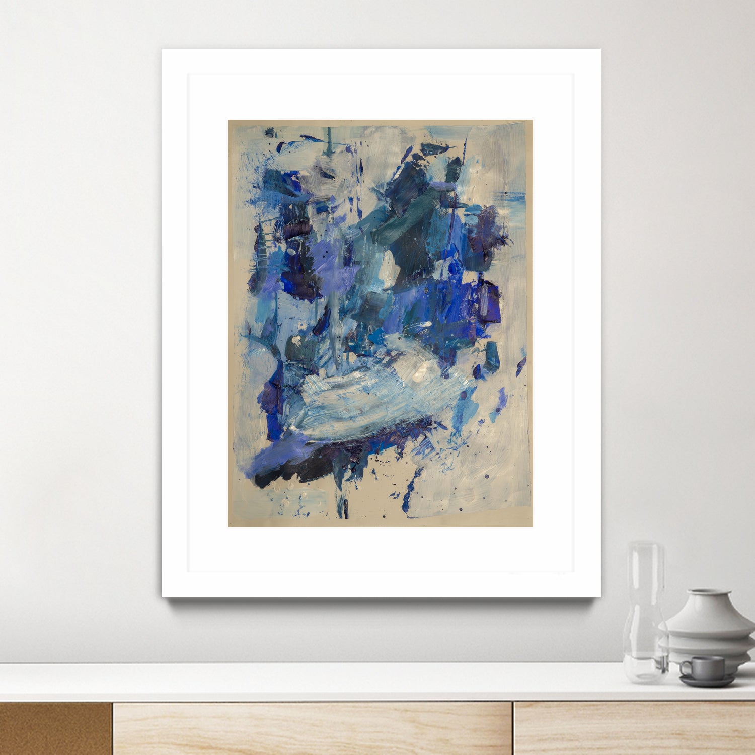 Breathe in the Ocean by Janet London on GIANT ART - blue abstract