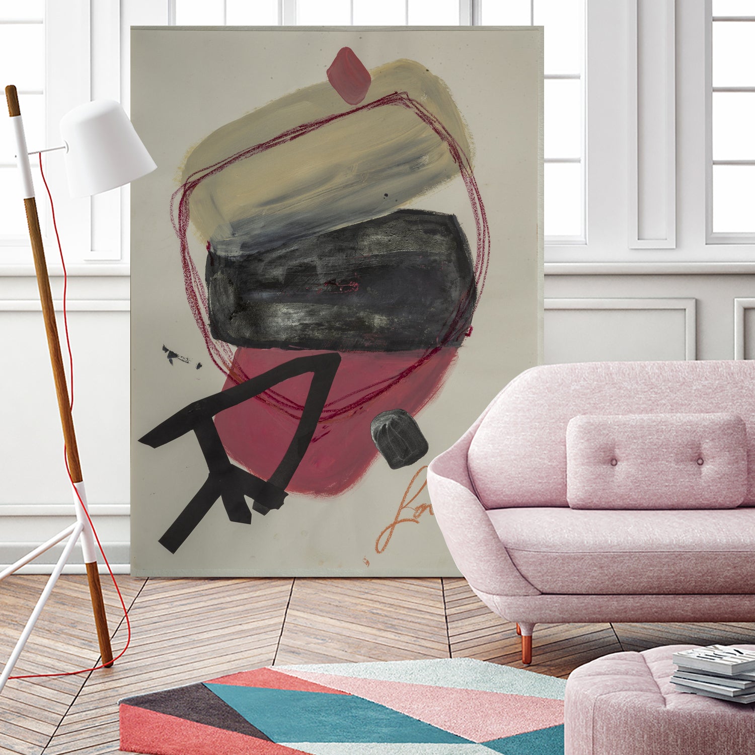 Spirit Arrow by Janet London on GIANT ART - pink abstract