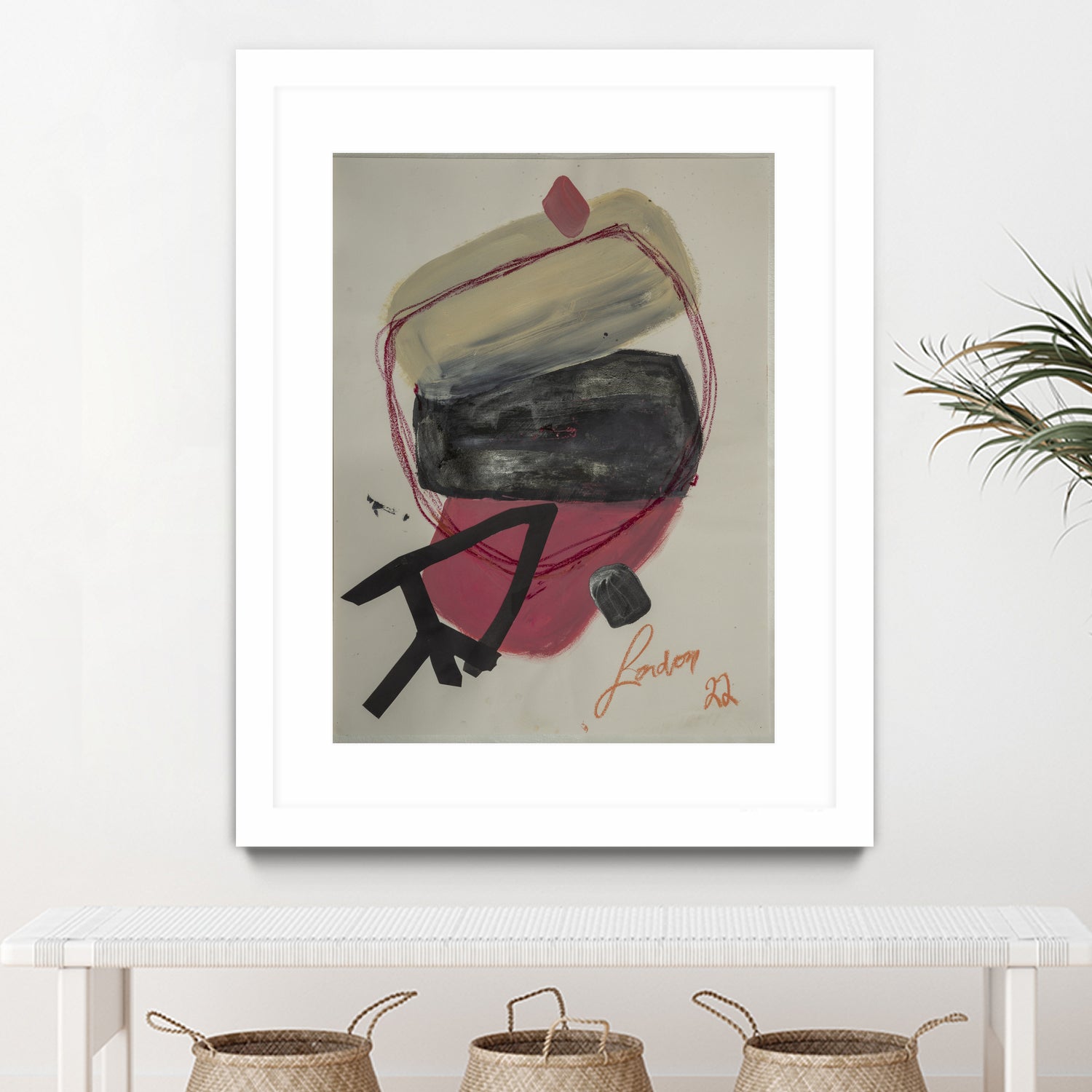 Spirit Arrow by Janet London on GIANT ART - pink abstract