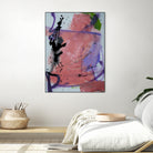 Pink Rage No 3 by Janet London on GIANT ART - coral pink abstract