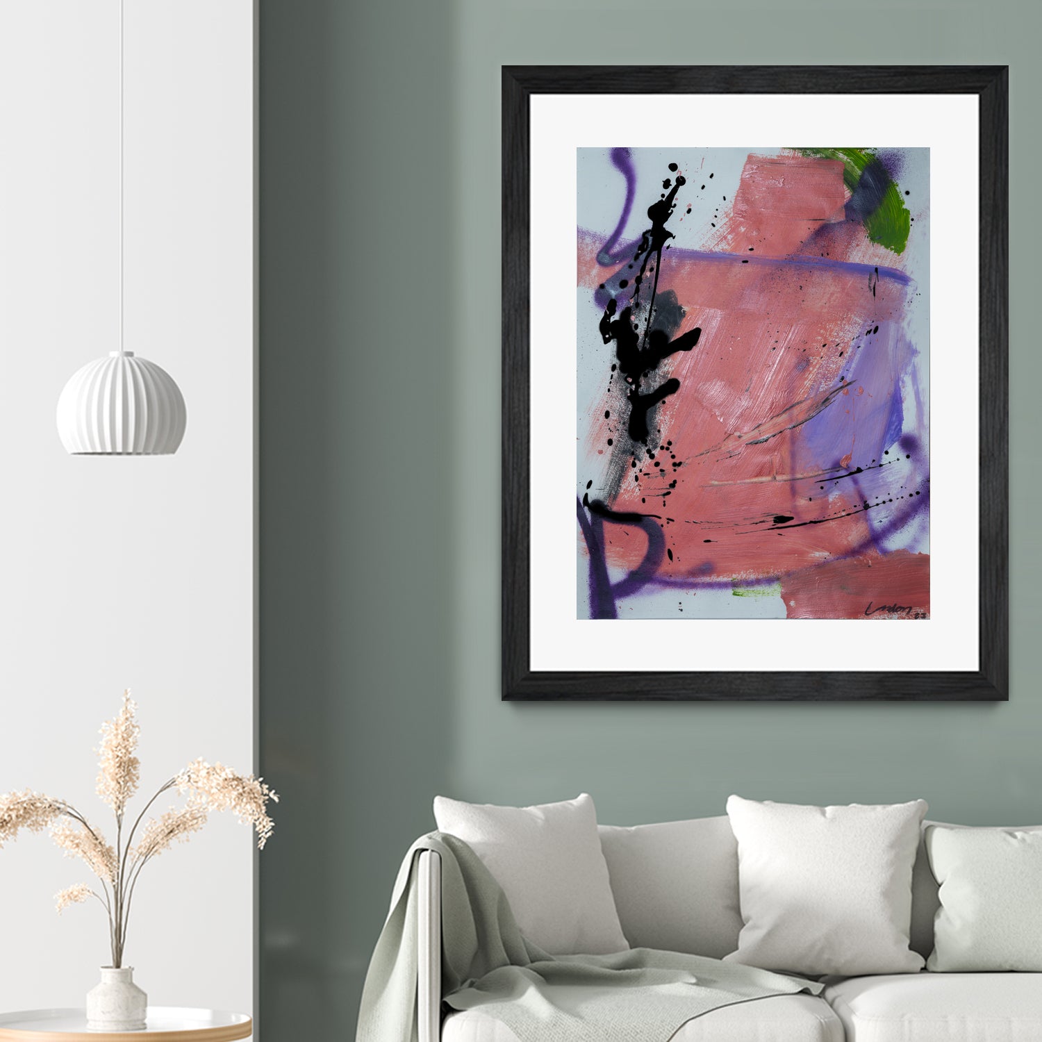 Pink Rage No 3 by Janet London on GIANT ART - coral pink abstract