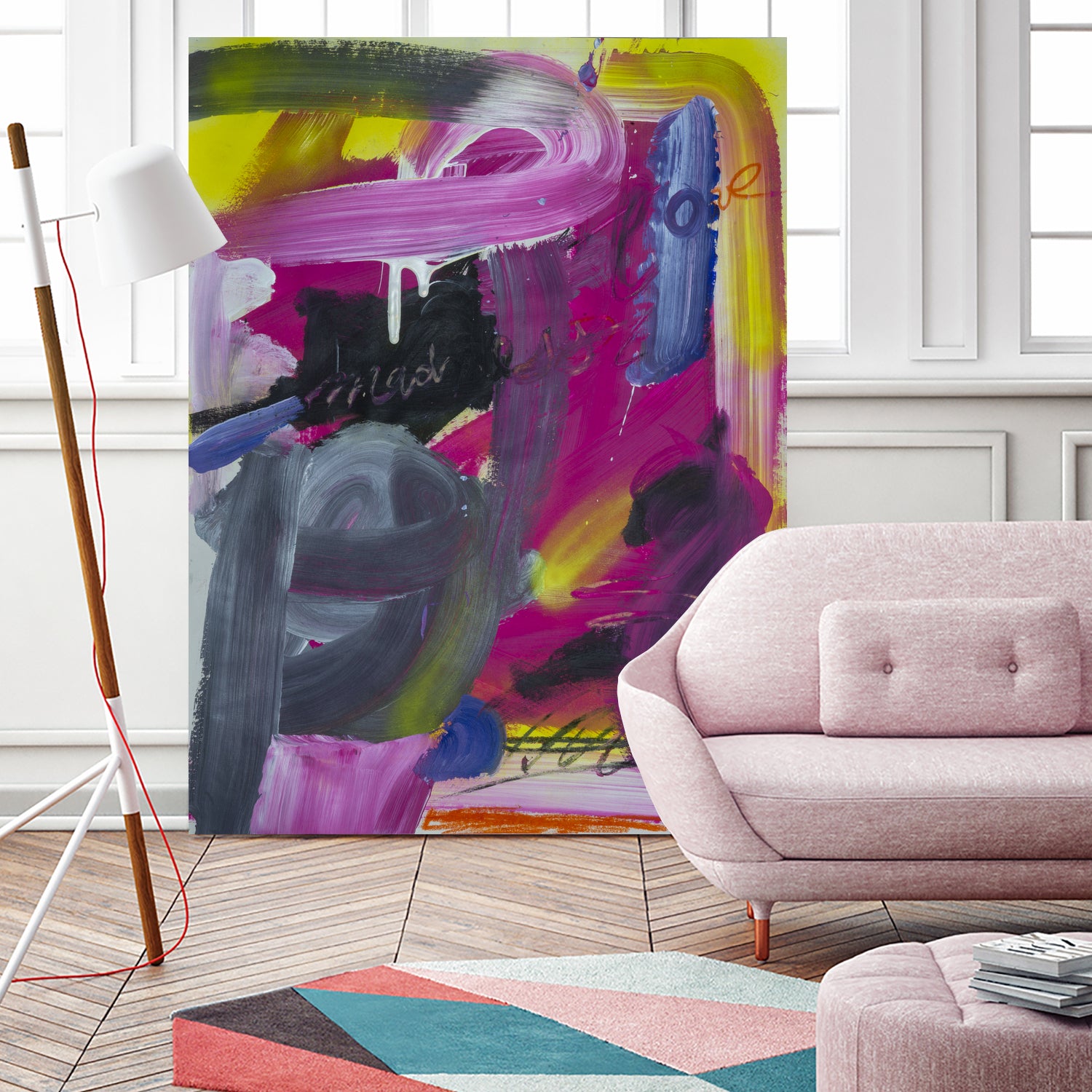 The Madness of Love by Janet London on GIANT ART - fluo pink abstract