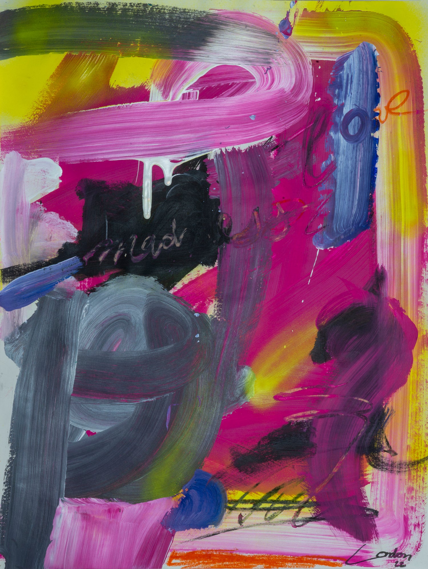 The Madness of Love by Janet London on GIANT ART - fluo pink abstract