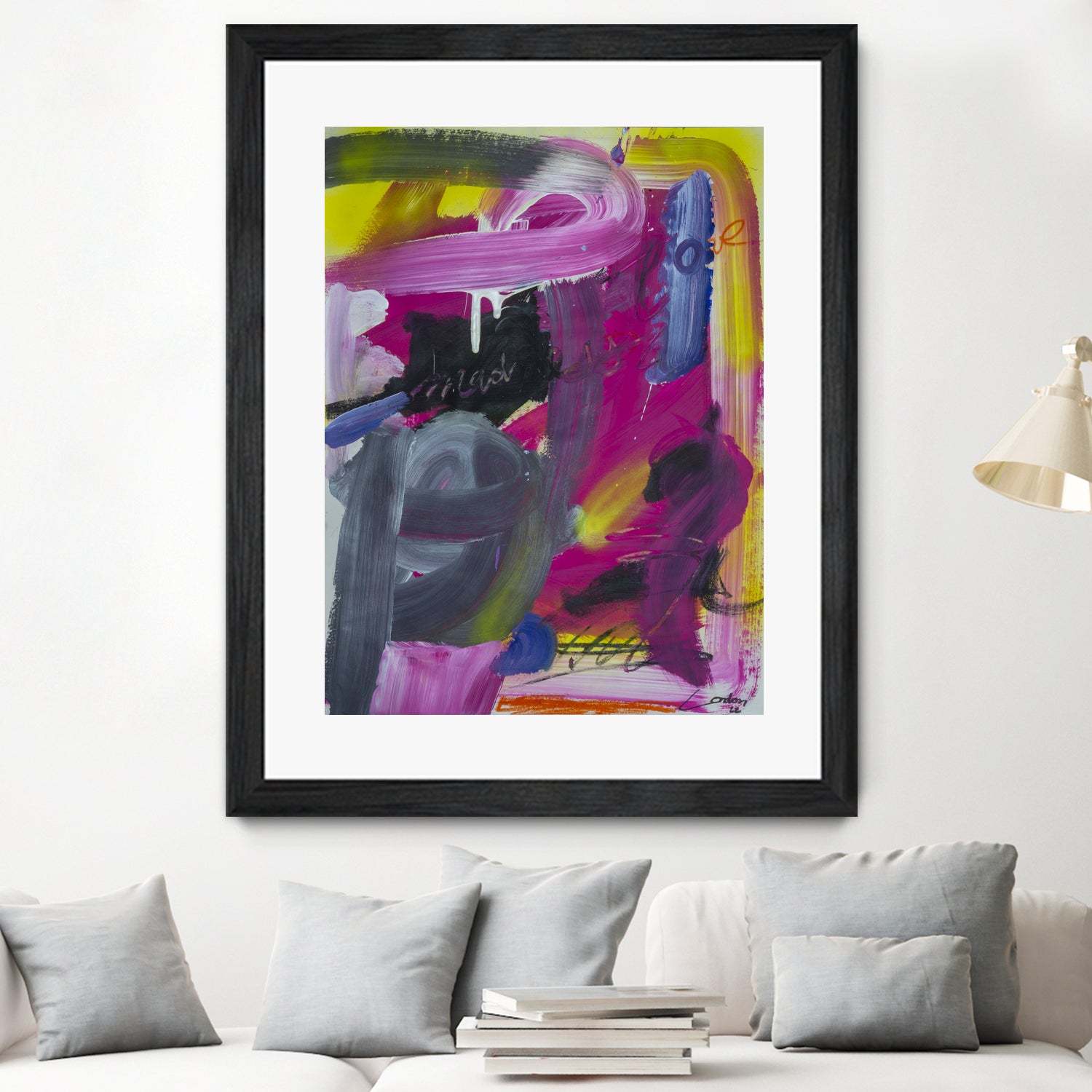 The Madness of Love by Janet London on GIANT ART - fluo pink abstract