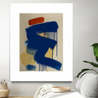 Blue and Orange No 1 by Janet London on GIANT ART - blue abstract