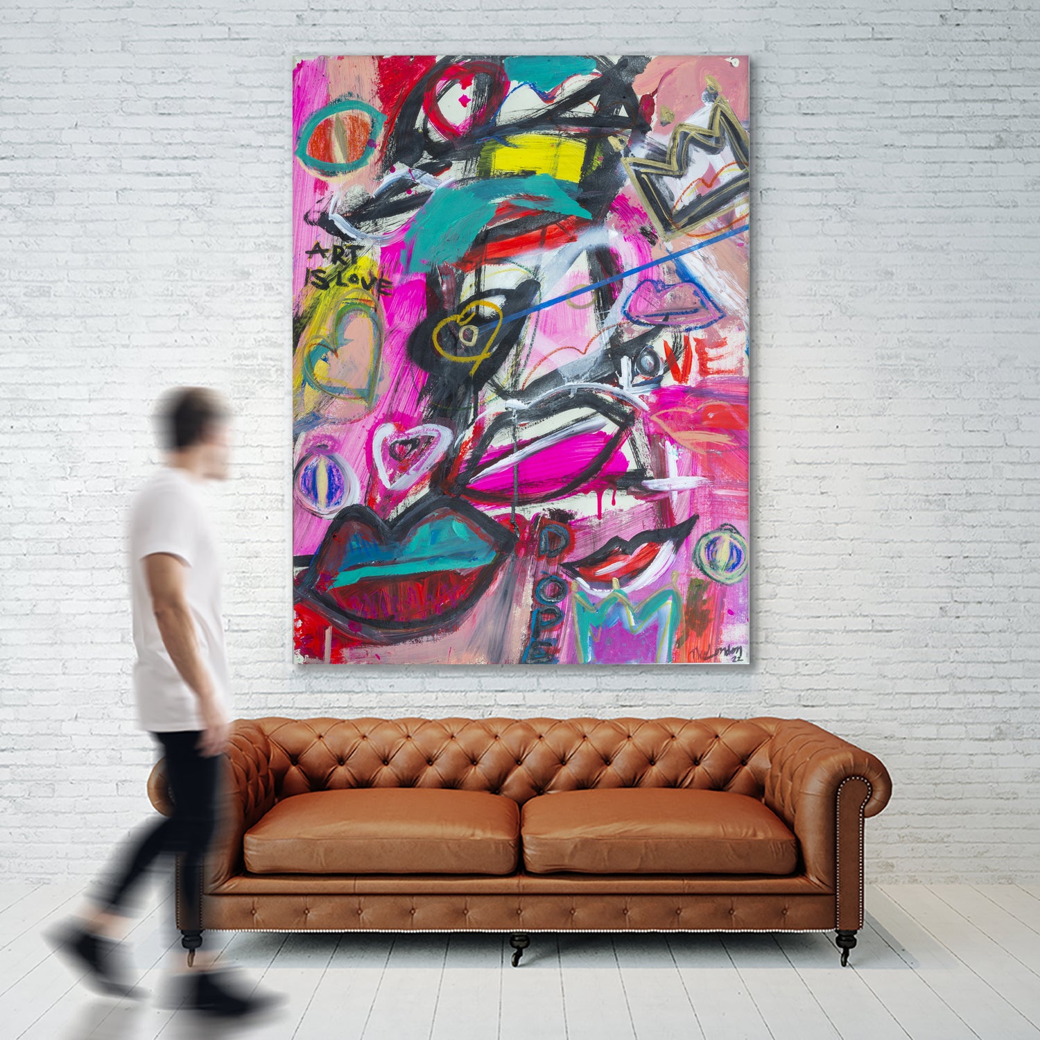 Art is Love by Janet London on GIANT ART - pink abstract