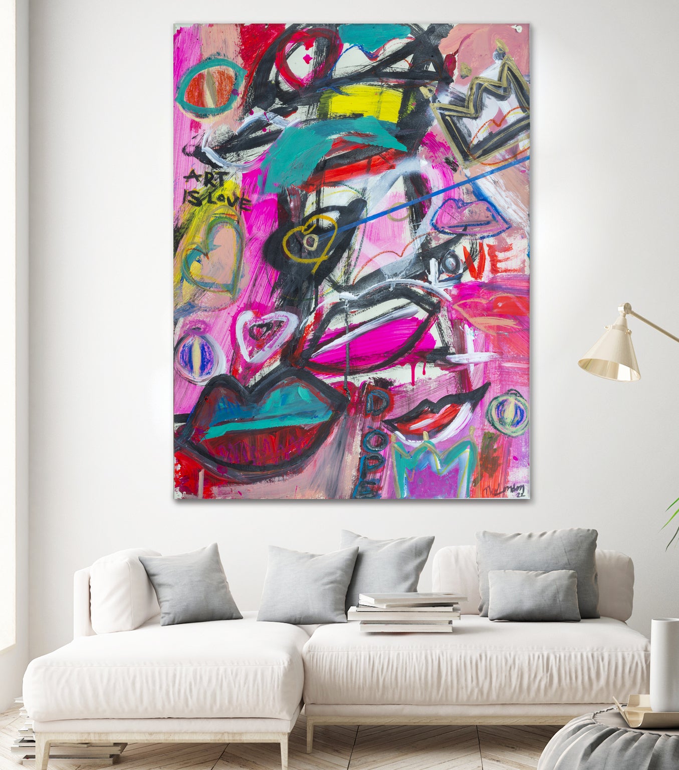 Art is Love by Janet London on GIANT ART - pink abstract