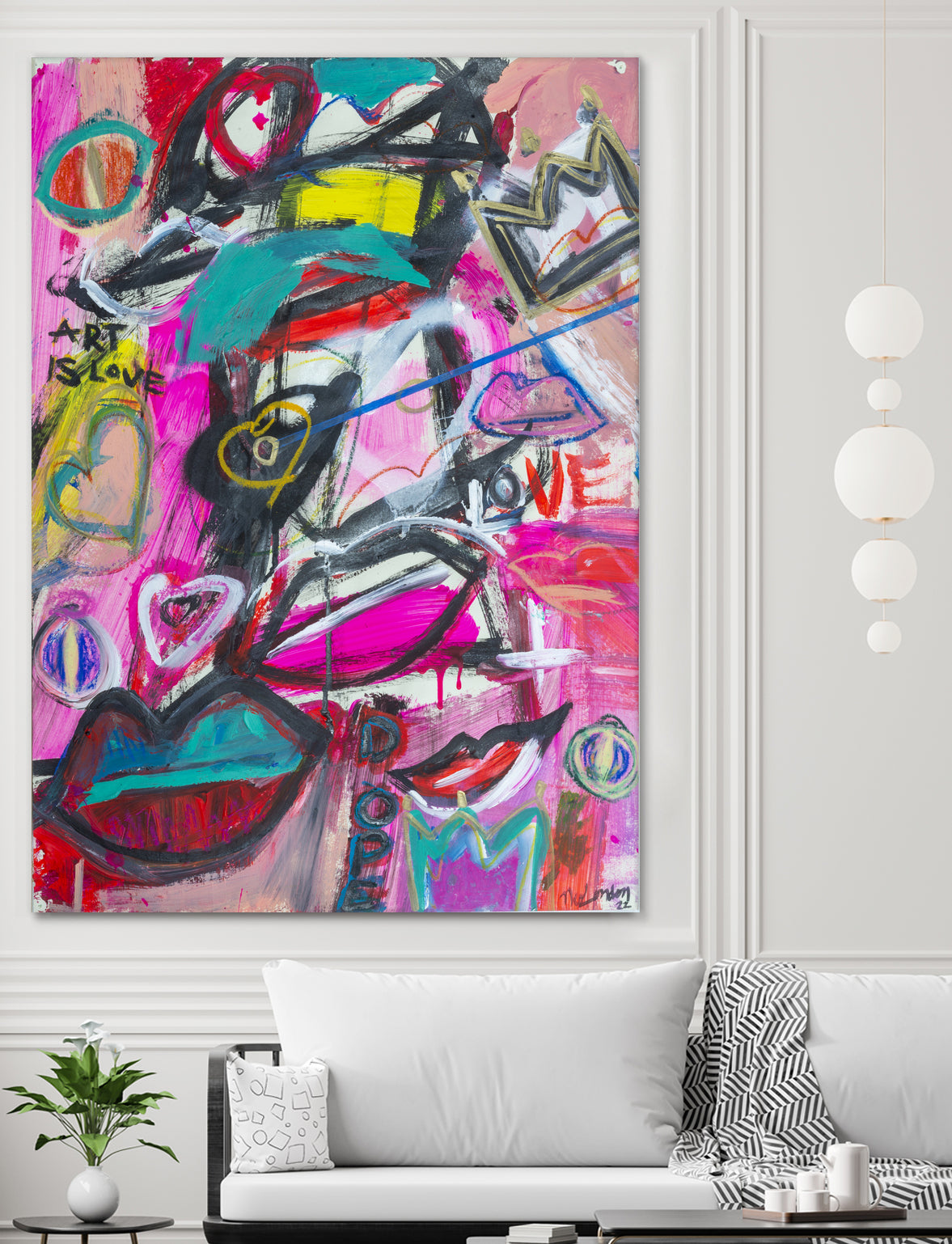 Art is Love by Janet London on GIANT ART - pink abstract