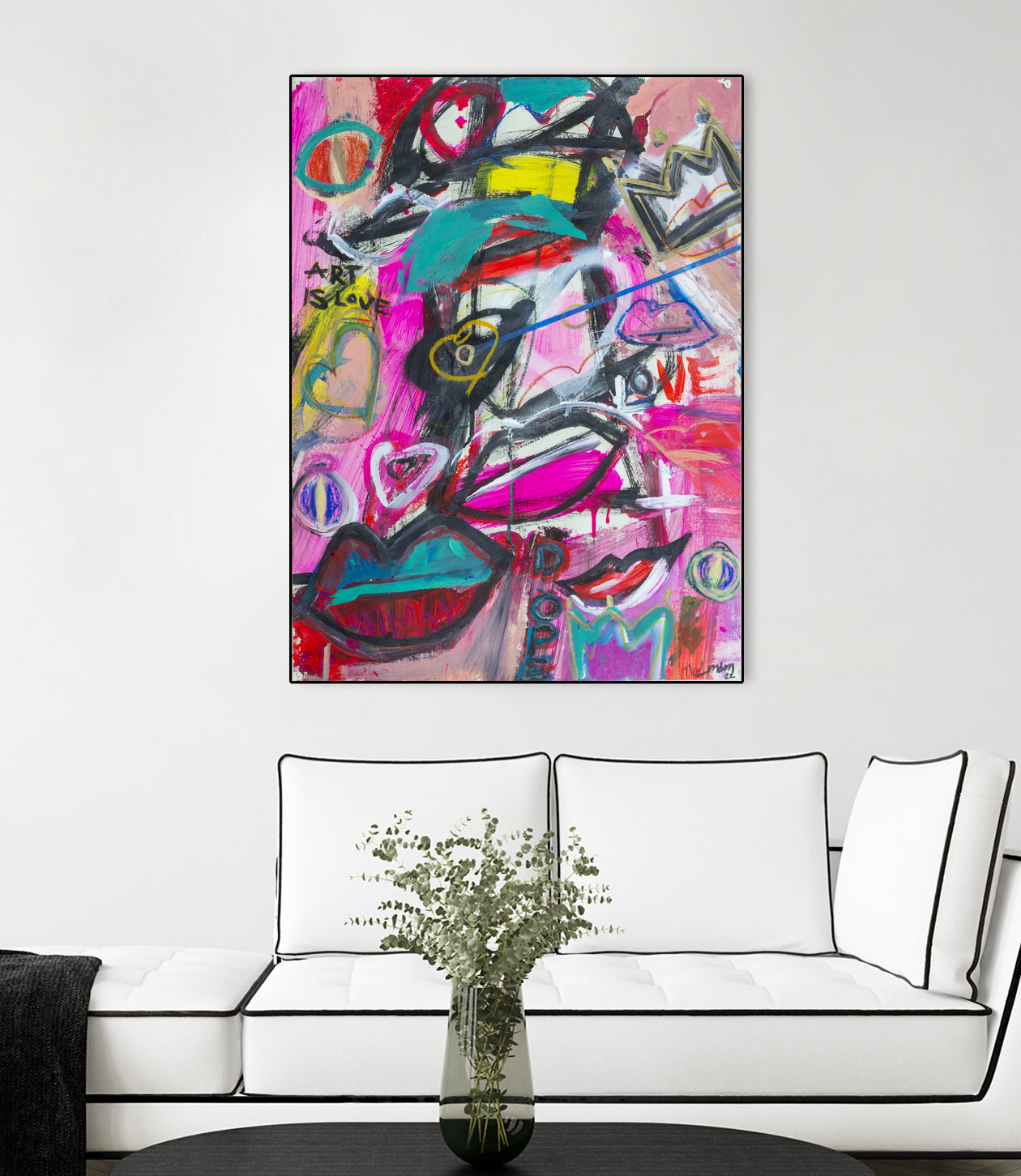 Art is Love by Janet London on GIANT ART - pink abstract