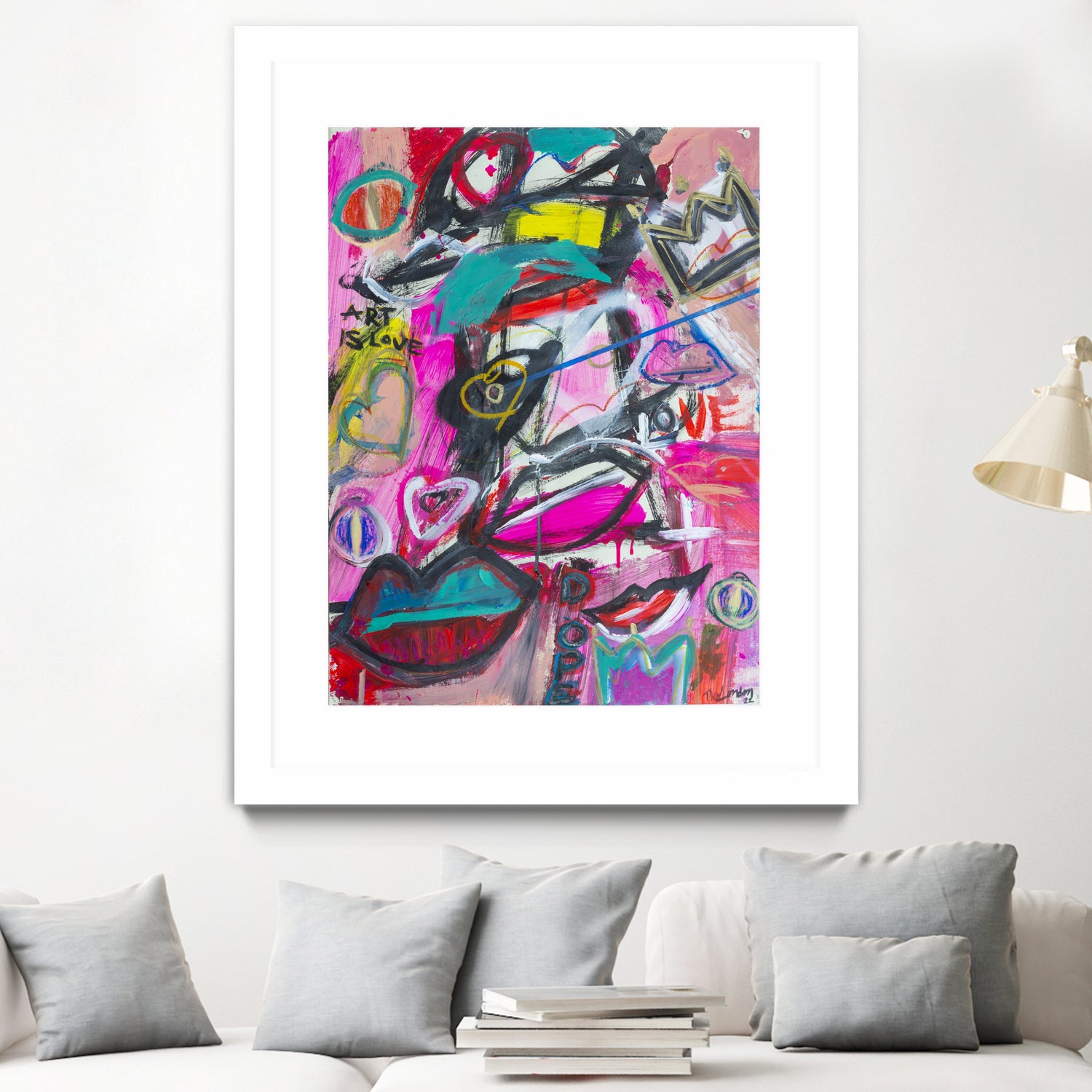 Art is Love by Janet London on GIANT ART - pink abstract