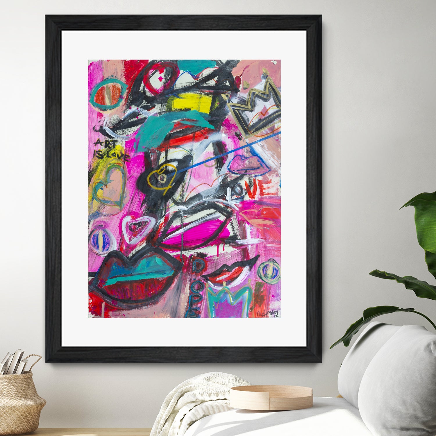 Art is Love by Janet London on GIANT ART - pink abstract