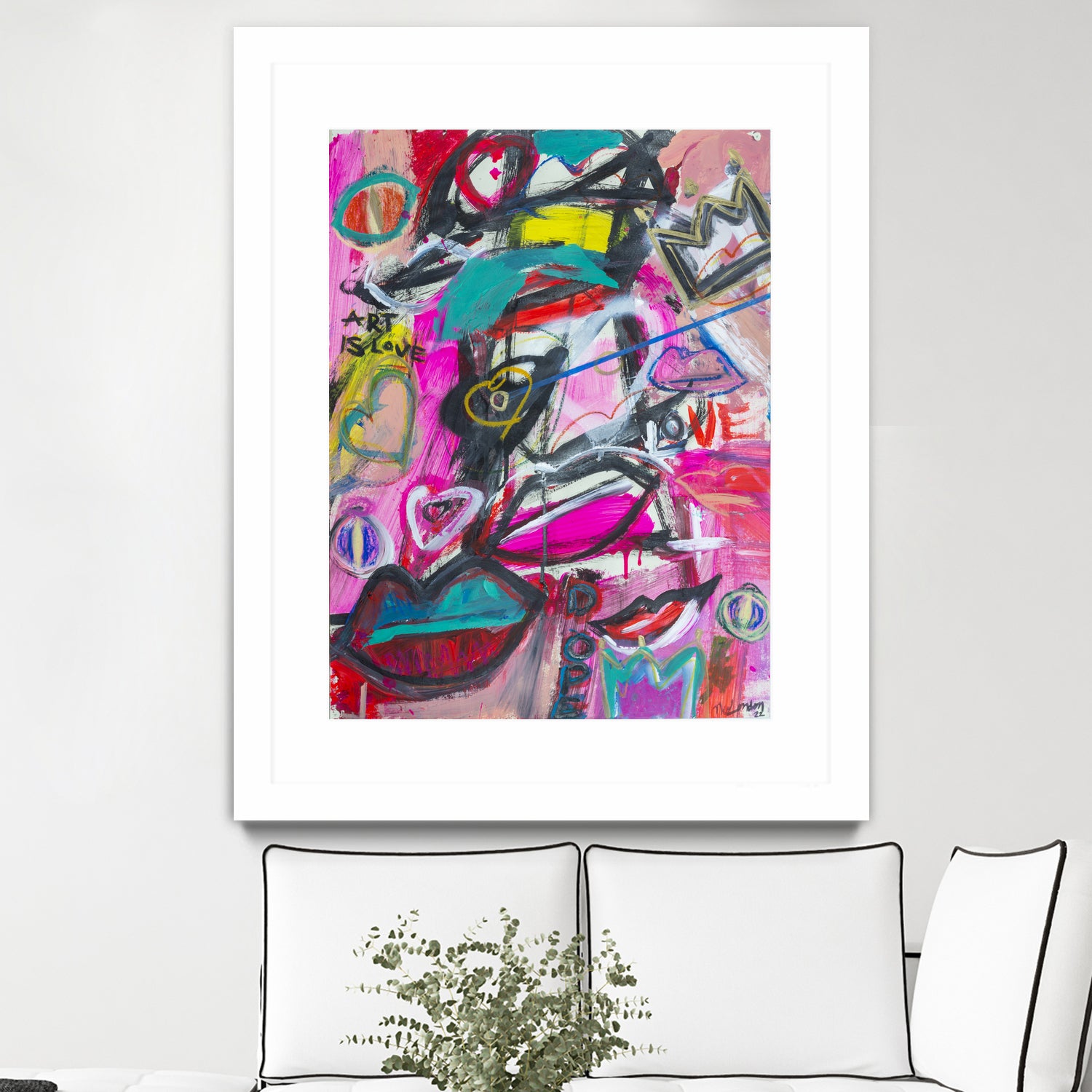 Art is Love by Janet London on GIANT ART - pink abstract