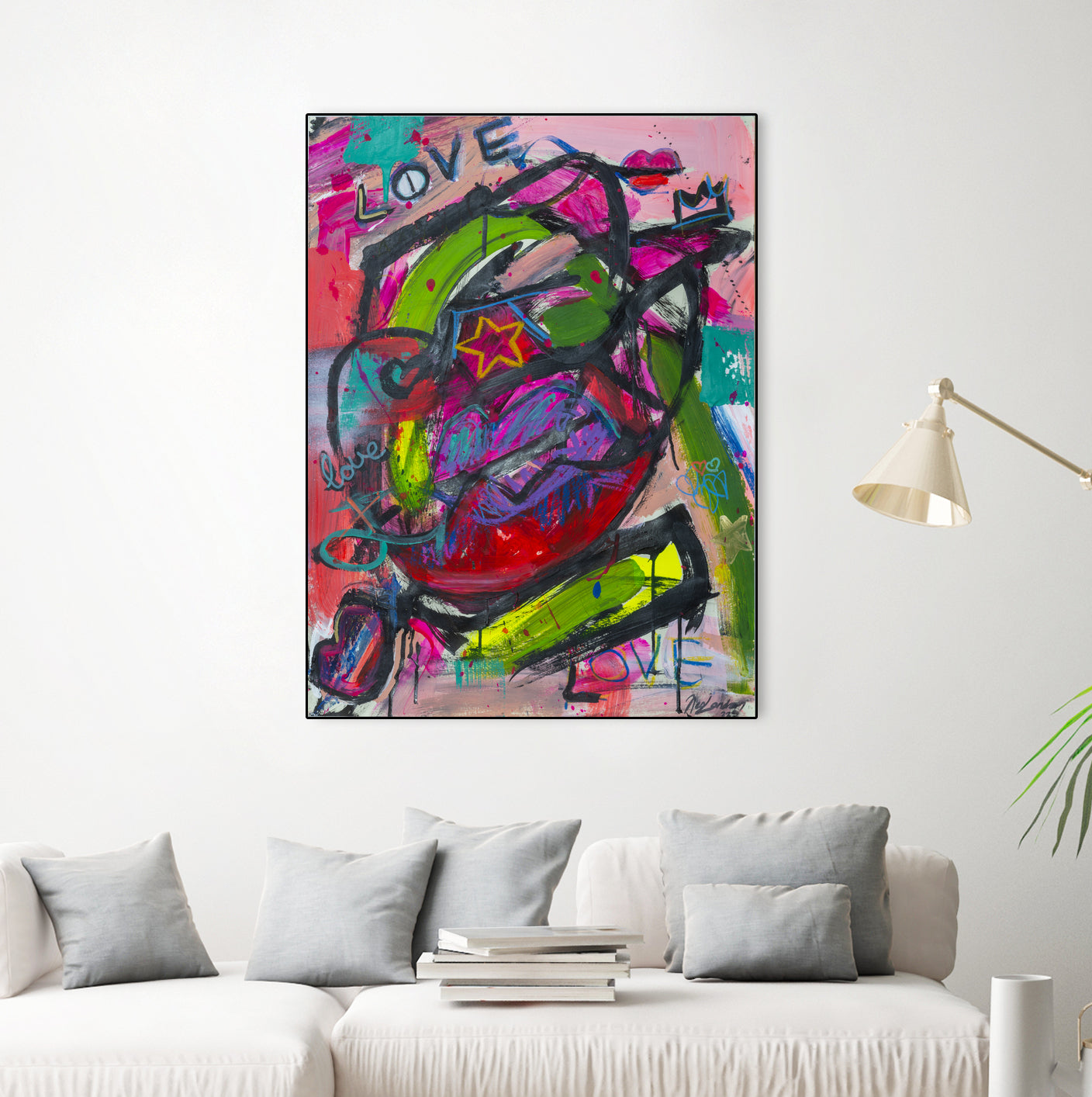 Love is Everything by Janet London on GIANT ART - red abstract