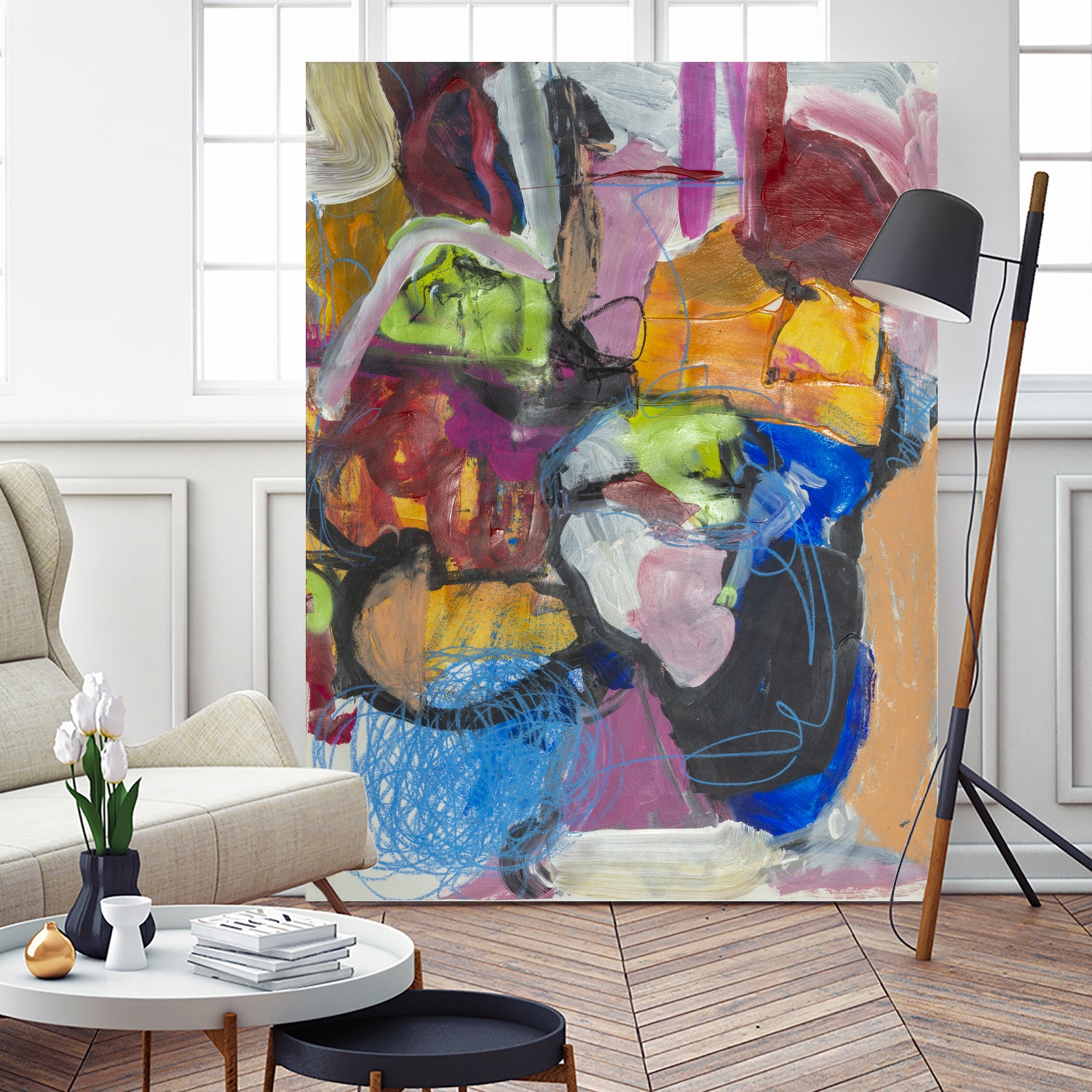 Landscape of Love by Janet London on GIANT ART - multi colours abstract